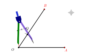 尺规作图2：作一个角等于已知角