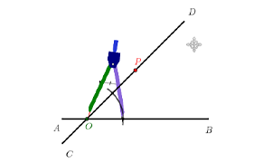 尺规作图7：过直线外一点作平行线