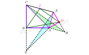 “海盗埋宝”基本模型证法2：构造手拉手
